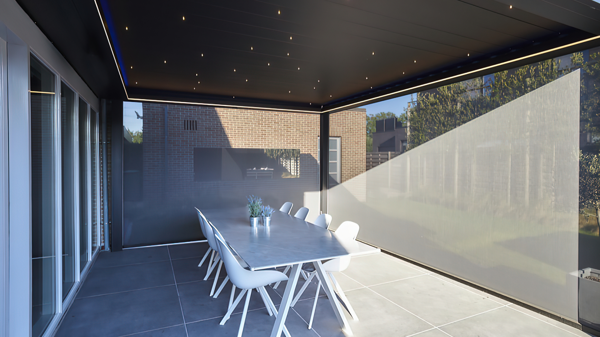 Pergola SO! met screens en sterrenhemel