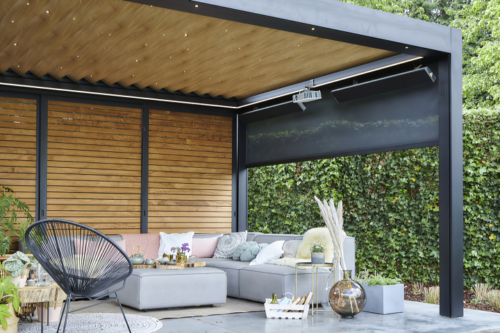 Pergola SO! Met houtlook lamellen